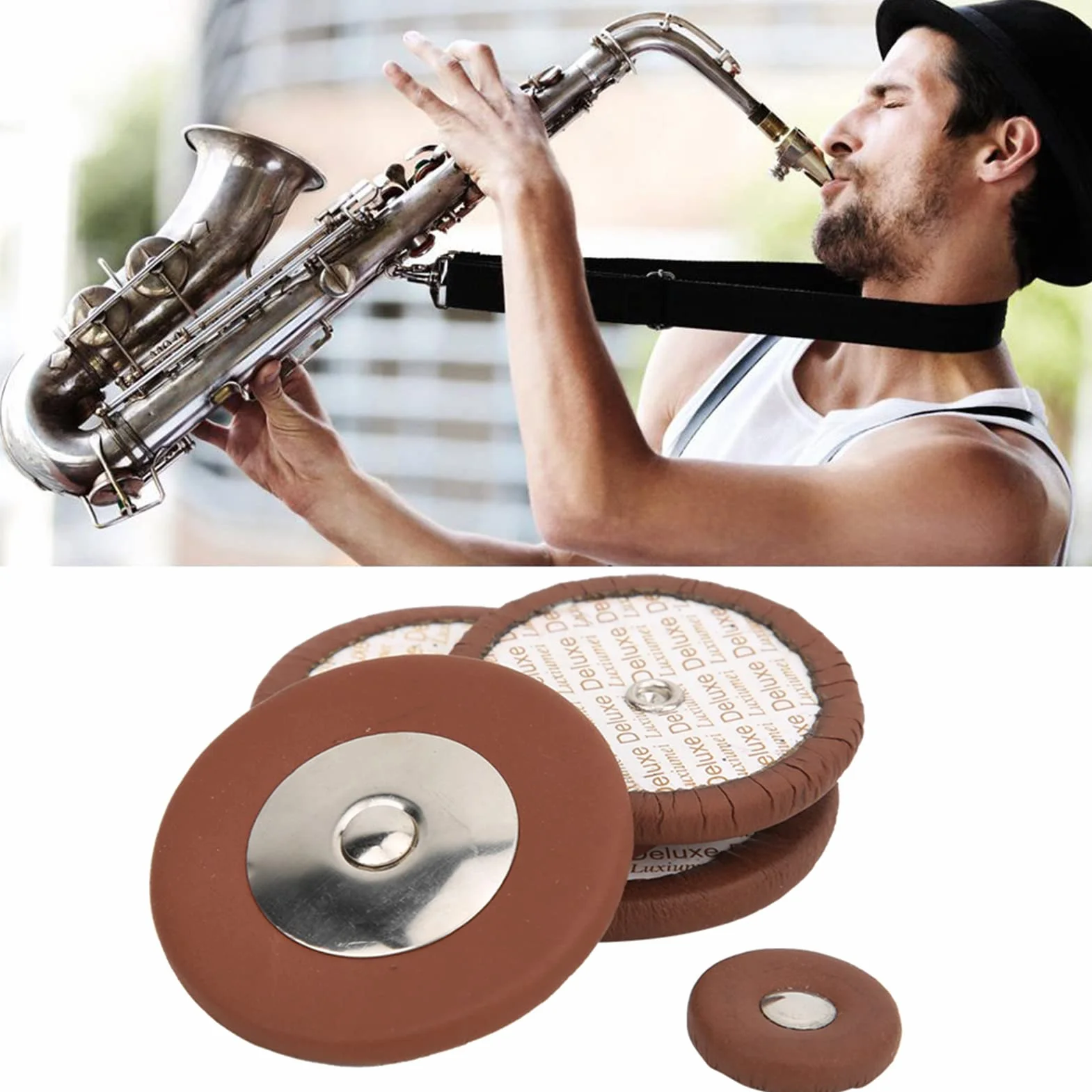 26PCS Saksofon Altowy, Saksoodprawie Wielkości Saksofonu, Zestaw Wymiany Podkładek Saksofonowych Alt |. Akcesorium Sax Alto |. Sax Wymiana dla Saksofonu Altowego