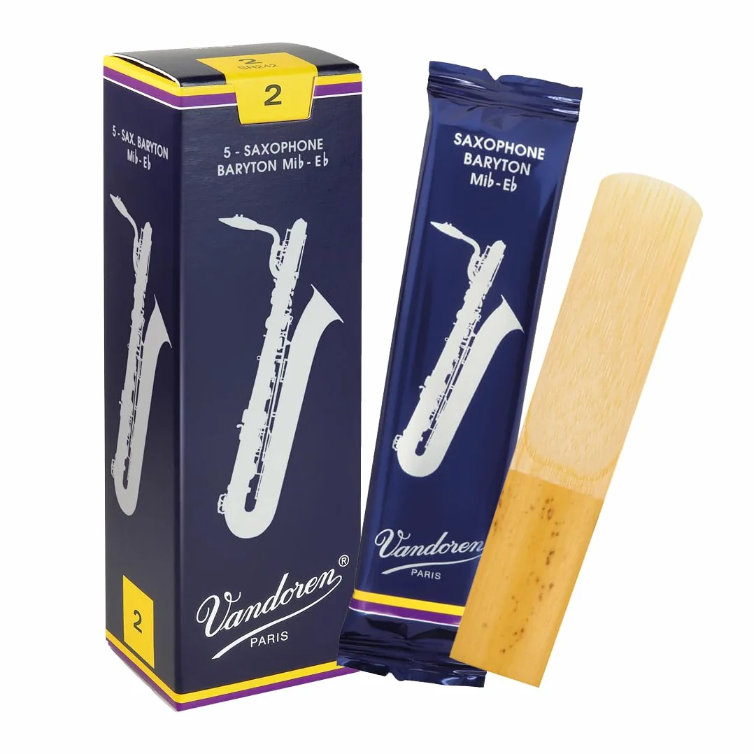 Vandoren SR242 Stroik do saksofonu barytonowego, tradycyjne stroiki, moc 2, 5 szt. w opakowaniu