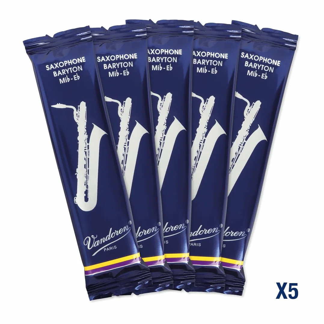 Vandoren SR242 Stroik do saksofonu barytonowego, tradycyjne stroiki, moc 2, 5 szt. w opakowaniu